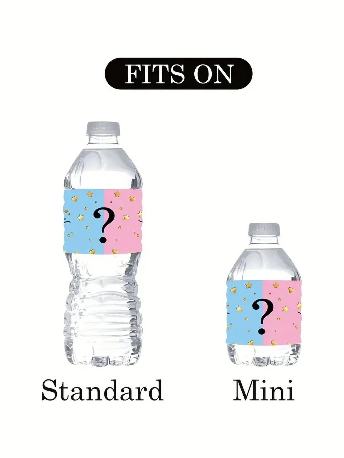 Juego de 24 pegatinas para fiesta de revelación de género, etiquetas para botellas - Imagen 4