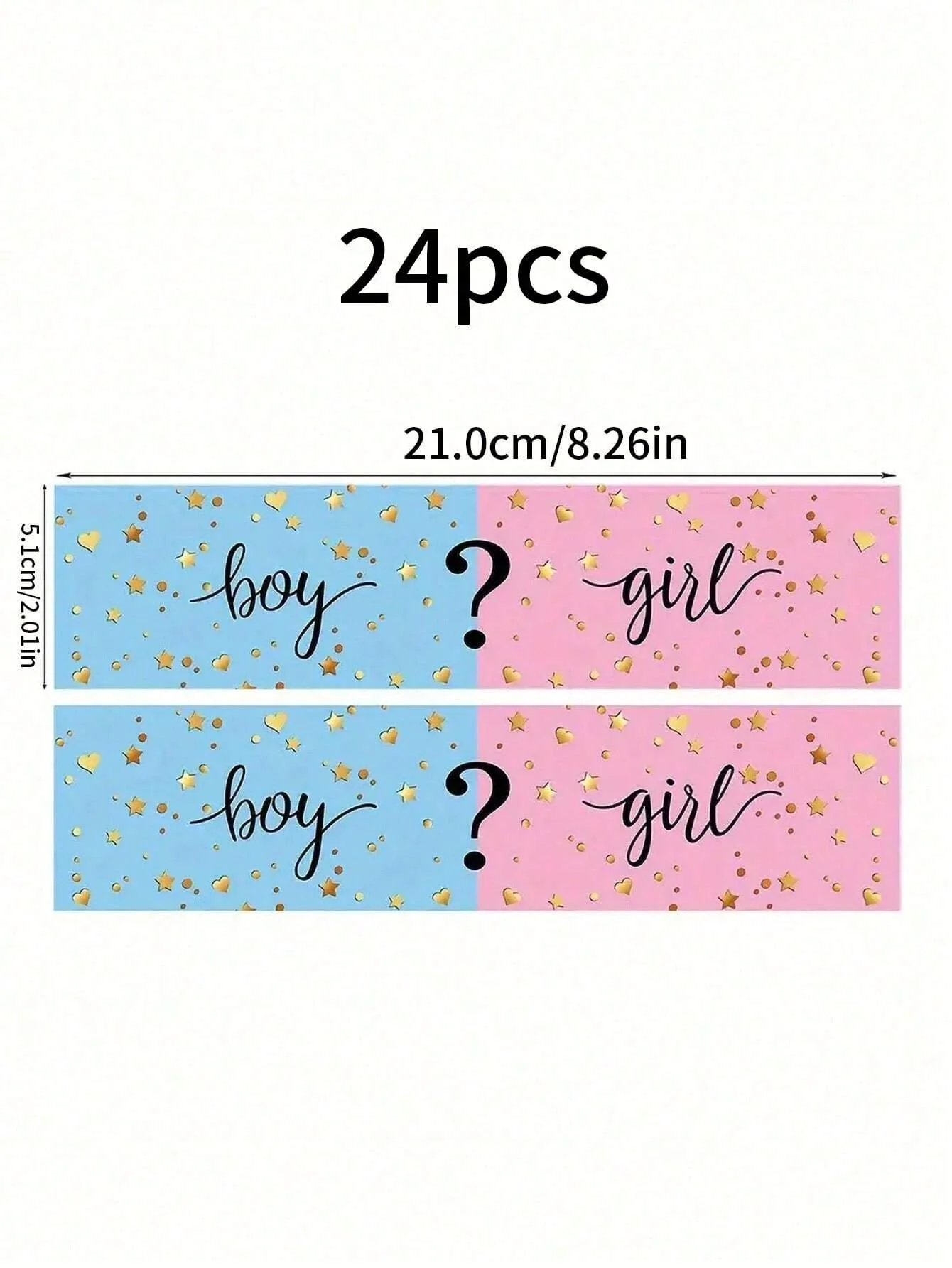 Juego de 24 pegatinas para fiesta de revelación de género, etiquetas para botellas - Imagen 5