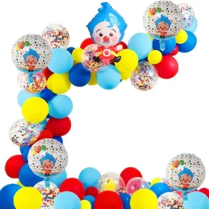 Juego de 98 globos de látex con forma de arco de payaso