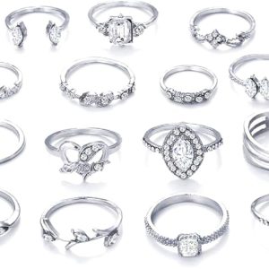 Juego de anillos, 15 unids/set bohemio para mujer