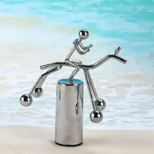 Juguetes de equilibrio de física, Bola de equilibrio creativa, estatuilla de pareja de hierro