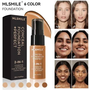 MLSMILE – Base de maquillaje Conceal Perfect 2 en 1, 20 ml