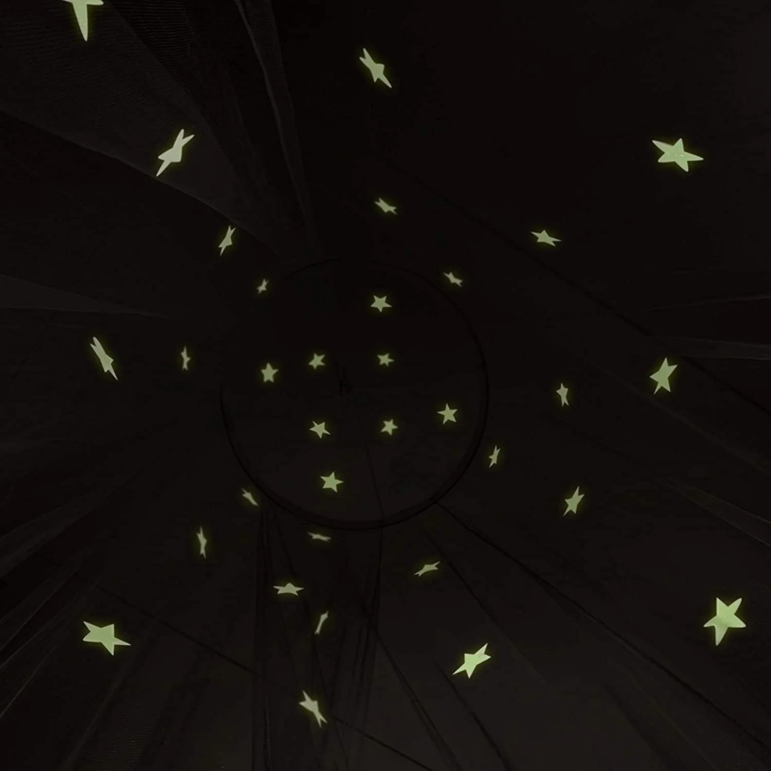 Mosquitera para cama con estrellas fluorescentes que brillan en la oscuridad, para niños - Imagen 5