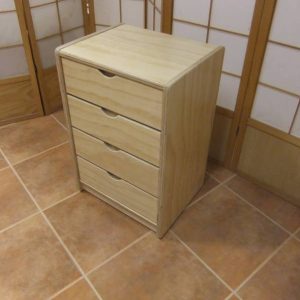 Cajonera Móvil para Mesa de Estudio-contrachapado.Salvia Sclarea