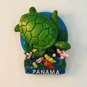 Panamá, tortuga marina, estereoscópica 3D, recuerdos de turismo, pintura de resina