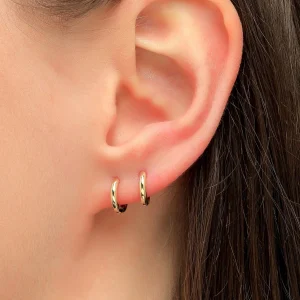 Pendientes de aro minimalistas de acero inoxidable para hombre, modernos y populares