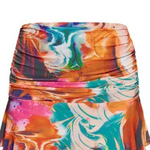 PRETTYLITTLETHING Minifalda Roja Con Dobladillo Con Volantes Y Fruncido