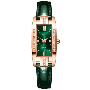 Reloj de cuarzo con decoración de diamantes de imitación, elegante reloj de pulsera