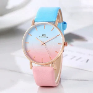 Reloj Sencillo De Doce Clavos De Doble Color Para Mujeres