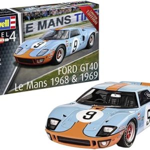 Revell vell 07696 Ford GT 40 Le Mans 1968 Edición Limitada Maqueta Escala 1:24, Sin Barnizar