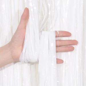 SHEIN 1 cortina con flecos para decoración de habitación, fondo fotográfico para pared