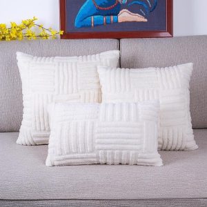 SHEIN 1 funda de cojín de felpa súper suave