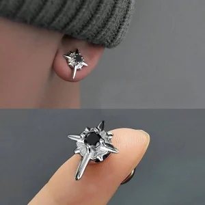Shein 1 Par De Pendientes Magnéticos Sin Piercing Estilo Punk