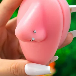 Shein 1 pieza Aro para la nariz miedoso zirconia cúbica adorno para mujeres para regalo