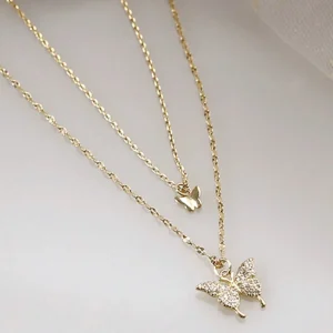 SHEIN 1 pieza Collar de acero inoxidable para mujer de doble capa