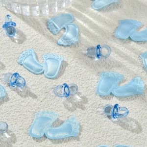 Shein 150 piezas de confeti con diseño de pies de bebé de color aleatorio