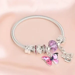 SHEIN 1pc Pulsera DIY Elástica de Acero Inoxidable con Colgante