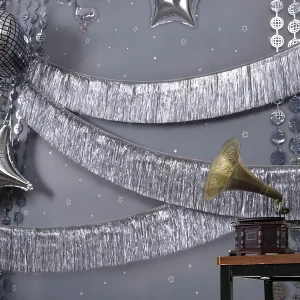 SHEIN 2 piezas - 2 M Guirnalda con flecos metálicos