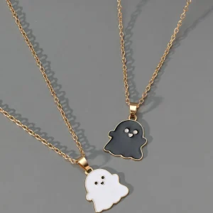 SHEIN 2 piezas Collar con colgante pareja fantasma