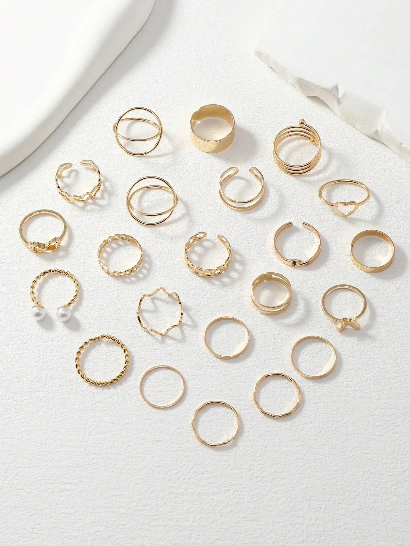 Shein 22 anillos sencillos para niña, personalizados - Imagen 3