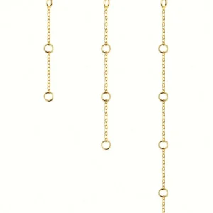 Shein 3 extensores de cadena de acero inoxidable dorados para collar