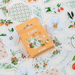 Shein 38 hojas de pegatinas con tema floral aleatorias