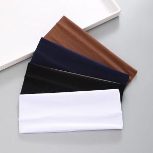 Shein 4 piezas Diademas unisex ensanchadas simples, antideslizantes, absorben el sudor