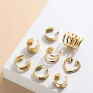 Shein 8 piezas Cuff de oreja minimalista