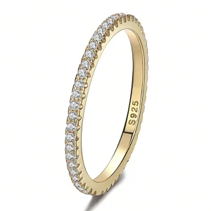 SHEIN Anillo De Compromiso De Boda De Joyería Nupcial De Plata