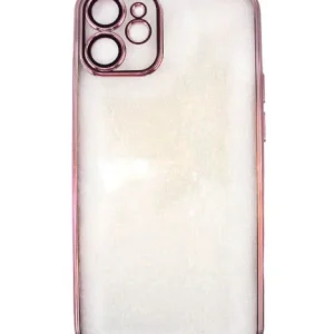 SHEIN Funda transparente para teléfono con marco de contraste