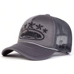 SHEIN Gorra de camionera bordada con estrella de cinco puntas para mujer