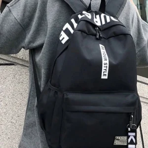 Shein Gran mochila de gran capacidad, bolsa de hombro ligera de dacron