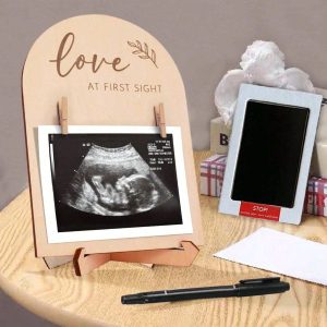 Shein Hermoso cartel a doble cara para el anuncio de su embarazo o el nacimiento de su bebé