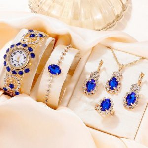 SHEIN Juego de 6 relojes de cuarzo con diamantes de imitación