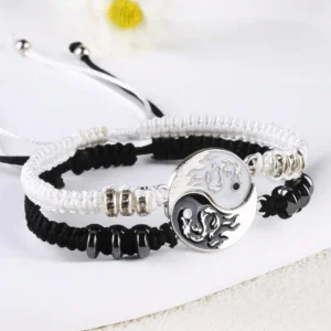 SHEIN Pulsera de pareja de Tai Chi con tótem de dragón transfronterizo europeo
