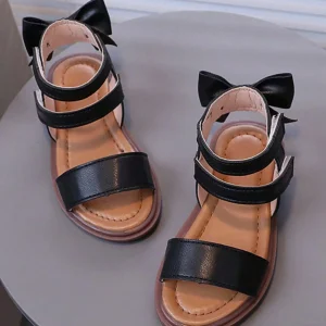 SHEIN Sandalias romanas de suela gruesa para niña, zapatos deportivos informales de caña