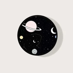 Shein Soporte para teléfono Galaxy Print Stand-Out