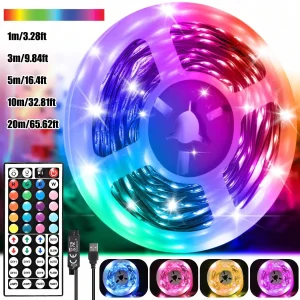 Shein Tira de luces LED, 1m con control remoto de 44 teclas