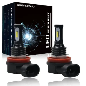 SHENKENUO Bombillas LED para faros delanteros H11 6000K blancas de luz baja brillante