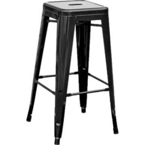 Importa Pack 4 Taburetes Tolix – Negro – Metalico – Muebles y Electrodomesticos Contreras