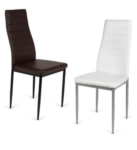 Importa Juego 6 Sillas de Comedor Modelo Oviedo – Blanco, Gris, Negro – Muebles y Electrodomesticos Contreras - Imagen 2