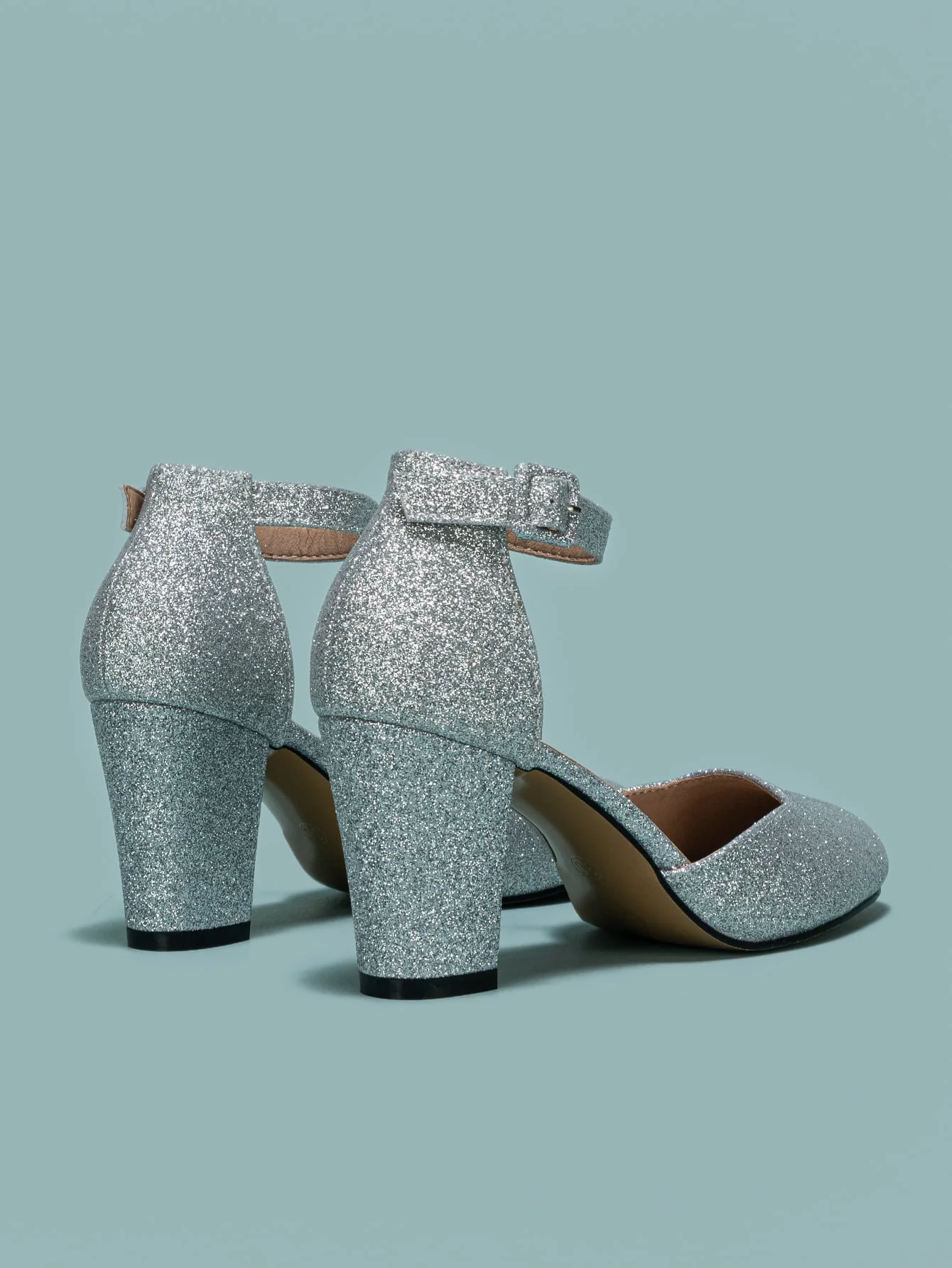 Tacones de mujer con punta redonda y tacón grueso, diseño calado, elegante para mujer - Imagen 2