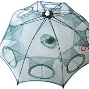 Trampa plegable para cebo de pesca con cuerda de nailon de 18 pies